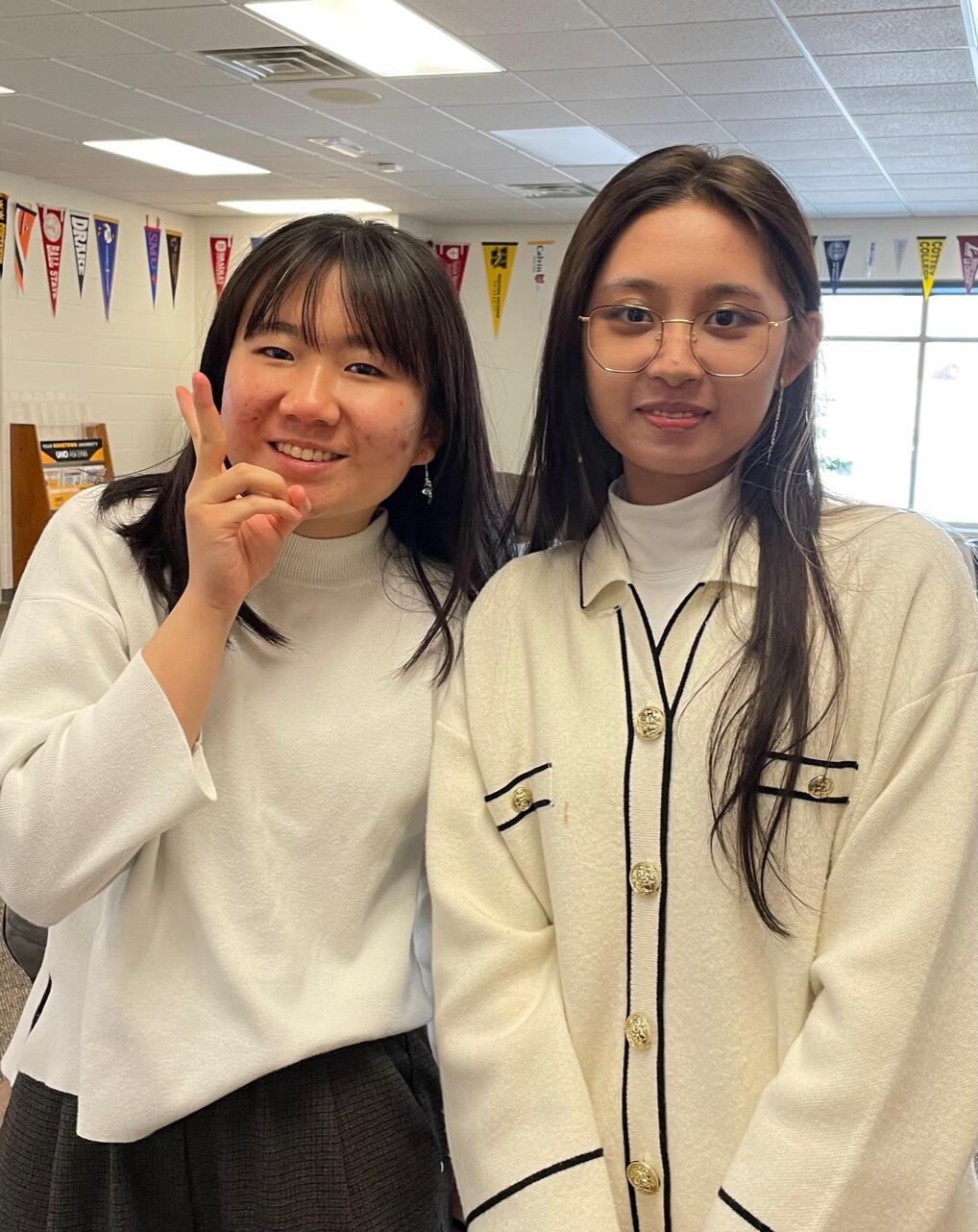 two international students